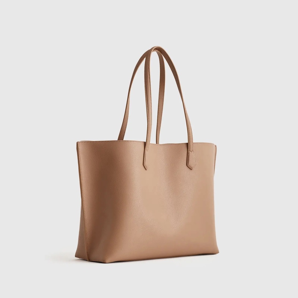 QUINCE- Italian Leather Triple Compartment Tote- Cappuccino
NWT + dust bag
